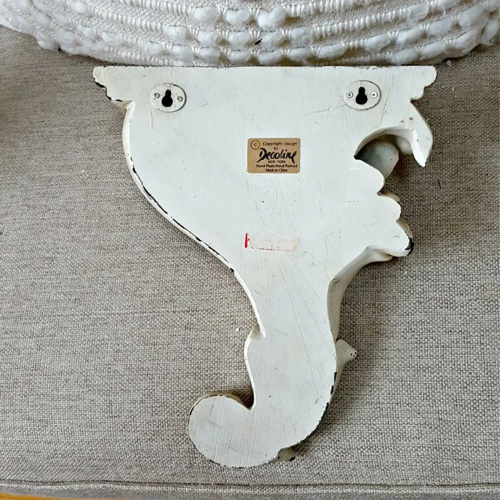 SHABBY DISTRESSED CHIC Massive ORNATE WALL SHELF